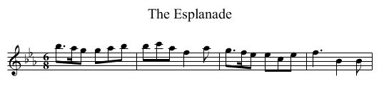 Esplanade, The - staff notation