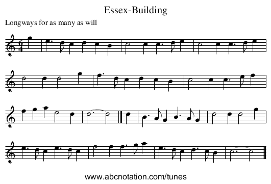 Essex-Building - staff notation