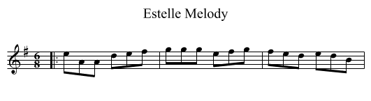 Estelle Melody - staff notation