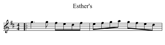 Esther's - staff notation