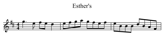 Esther's - staff notation