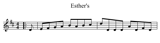 Esther's - staff notation