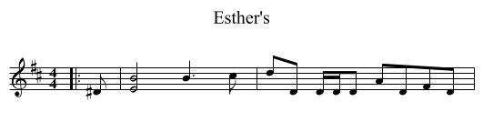 Esther's - staff notation