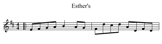 Esther's - staff notation