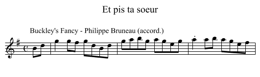 Et pis ta soeur - staff notation