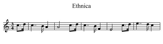 Ethnica - staff notation