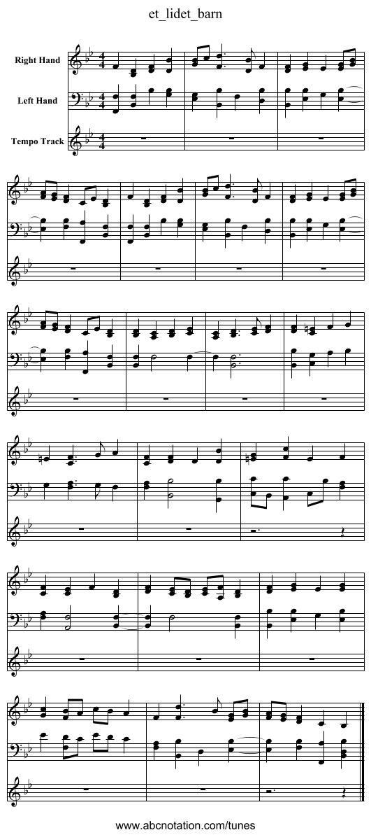 et_lidet_barn - staff notation