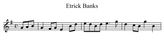 Etrick Banks - staff notation