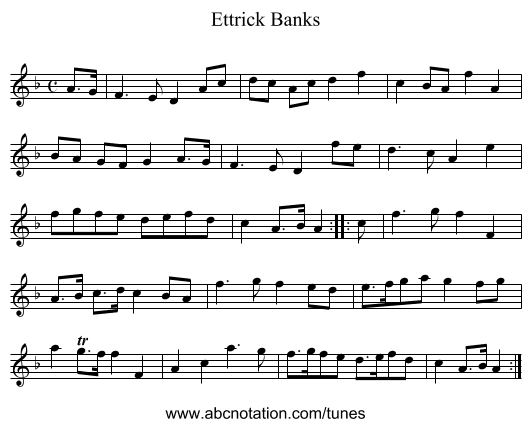 Ettrick Banks - staff notation