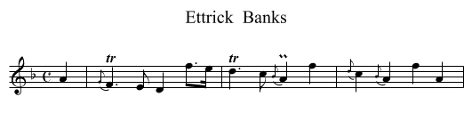 Ettrick  Banks - staff notation