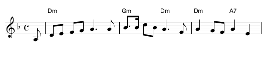 Etz chayim hi'  [Dm] - staff notation