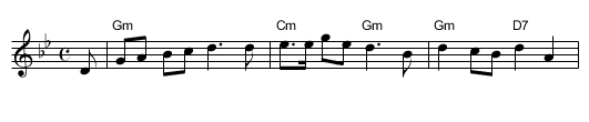 Etz chayim hi'  [Gm] - staff notation