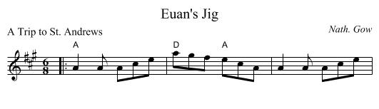 Euan's Jig - staff notation