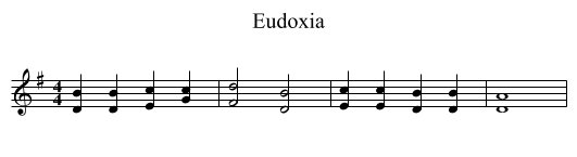 Eudoxia - staff notation
