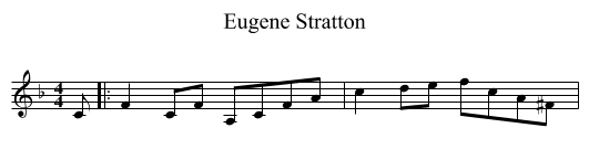 Eugene Stratton - staff notation