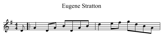 Eugene Stratton - staff notation