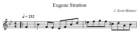 Eugene Stratton - staff notation