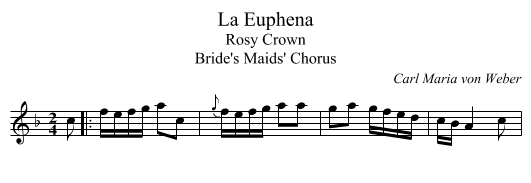 Euphena, La - staff notation