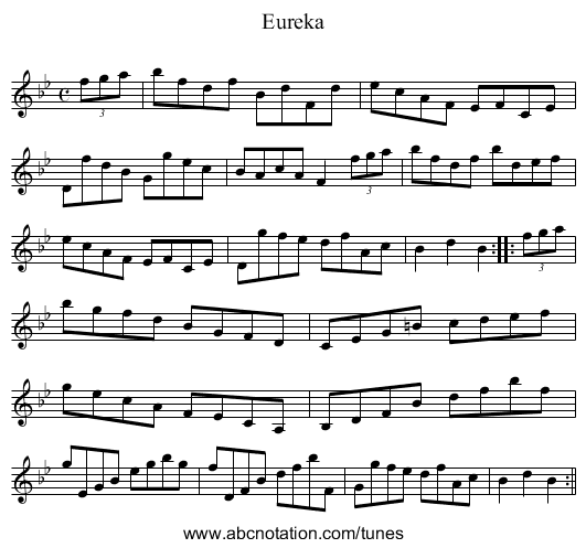 Eureka - staff notation