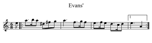 Evans' - staff notation