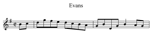 Evans - staff notation