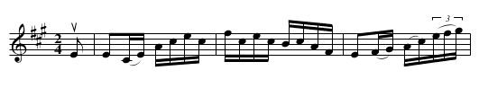 Evansville -- Reel - staff notation