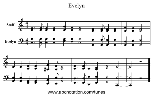 Evelyn - staff notation