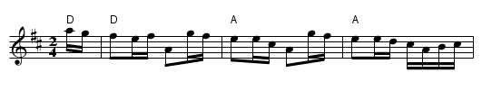 Evenesdalingen - staff notation