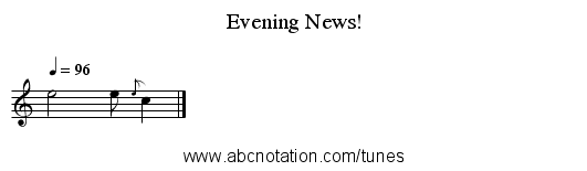 Evening News! - staff notation