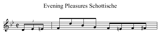 Evening Pleasures Schottische - staff notation