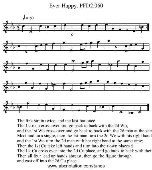 Ever Happy. PFD2.060 - staff notation