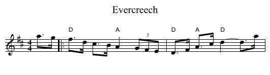 Evercreech - staff notation