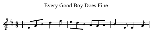 Every Good Boy Does Fine - staff notation
