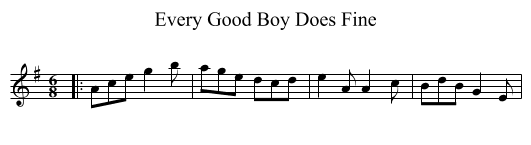 Every Good Boy Does Fine - staff notation
