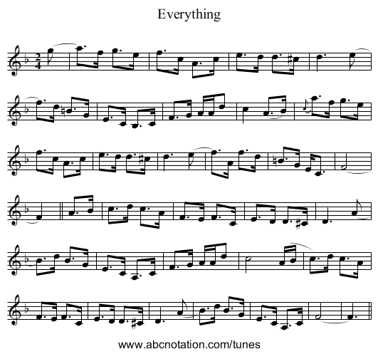 Everything - staff notation