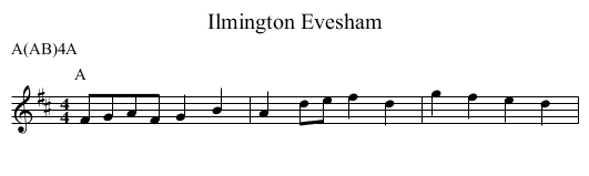 Evesham, Ilmington - staff notation