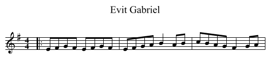 Evit Gabriel - staff notation