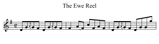 Ewe Reel, The  - staff notation