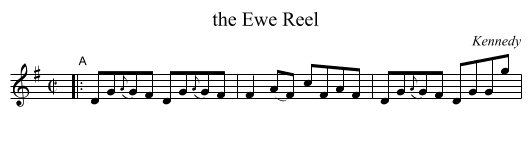 Ewe Reel, the  - staff notation