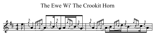 Ewe Wi' The Crookit Horn, The  - staff notation
