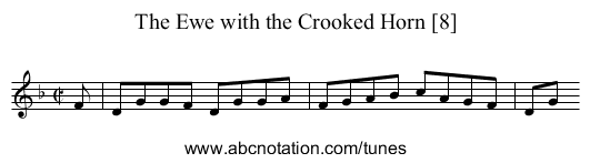 Ewe with the Crooked Horn [8], The - staff notation