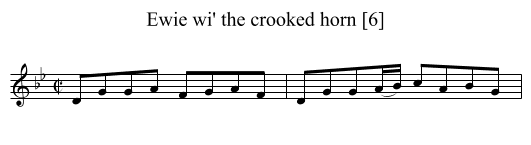 Ewie wi' the crooked horn [6] - staff notation