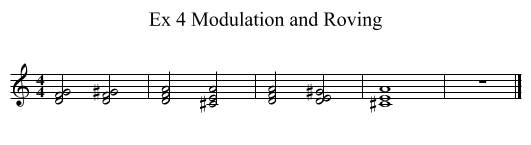 Ex 4 Modulation and Roving - staff notation