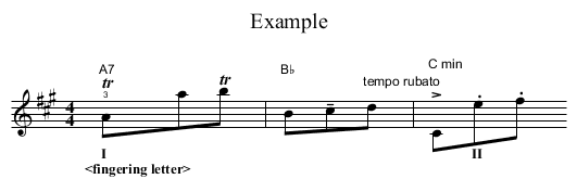 Example - staff notation