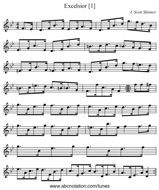 Excelsior [1] - staff notation