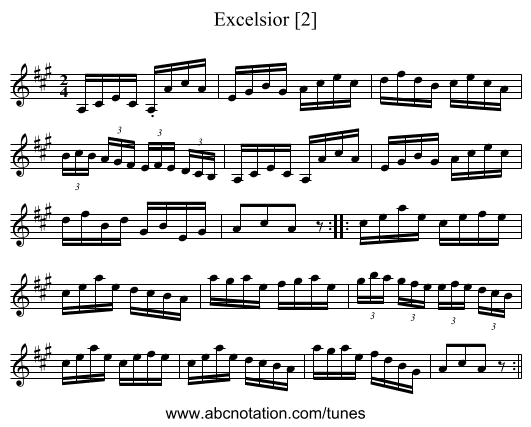Excelsior [2] - staff notation