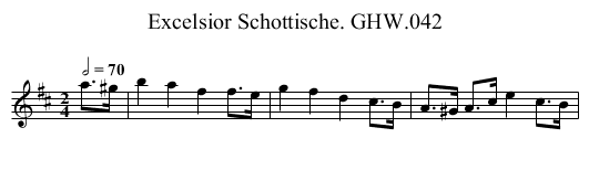 Excelsior Schottische. GHW.042 - staff notation