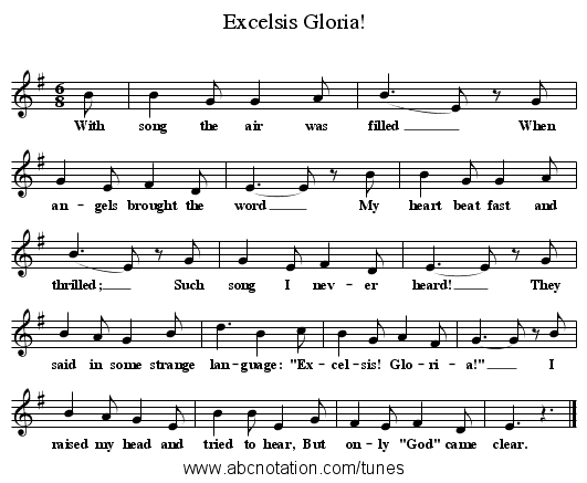 Excelsis Gloria! - staff notation