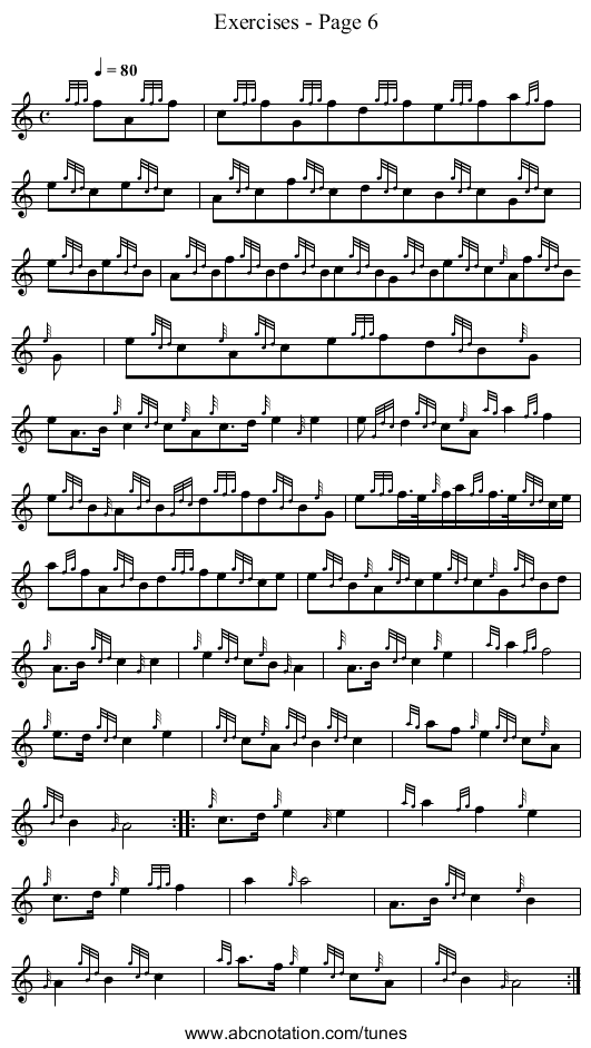 Exercises - Page 6 - staff notation