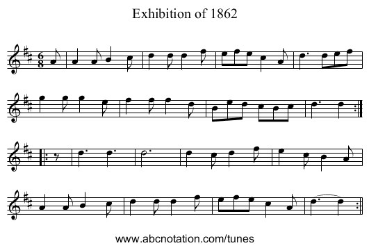 Exhibition of 1862 - staff notation
